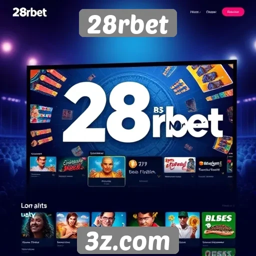 Navegação e design do site 28rbet