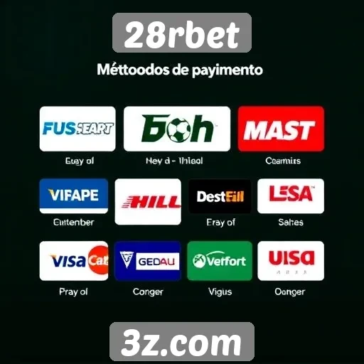 Variedade de métodos de pagamento no 28rbet